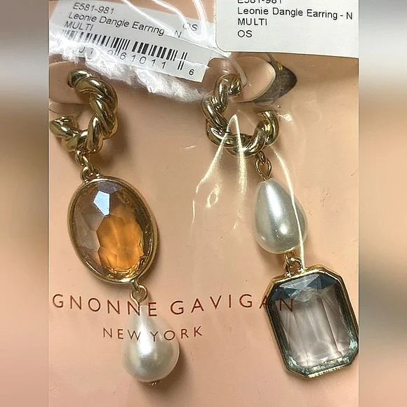 Mignonne Gavigan - Leonie Dangle Gem Gold Tone - Picture 3 of 7